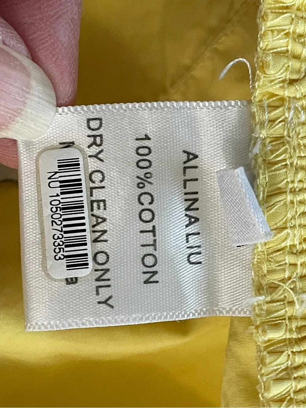 Allina Liu | Idun Yellow Tie-Front Puff Sleeve Crop Top